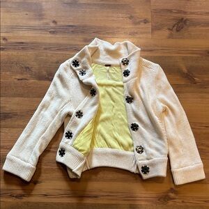 Free People Cream Cardigan Sweater